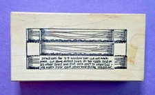 Stampourri Rubber Stamp Wood Mount 2 Stamp Set 3D Window Box Awning Craft VTG