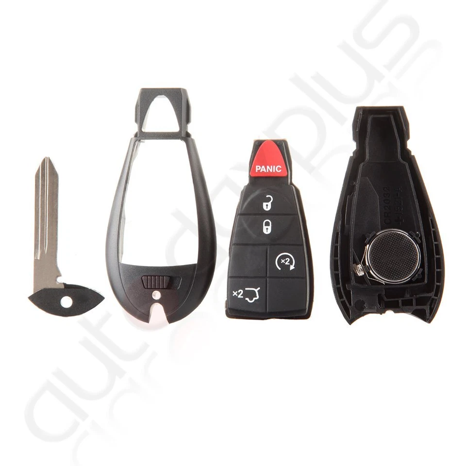 2 个遥控汽车钥匙链适用于吉普大切诺基指挥官 2008 2009 2010 年 5 个按钮 — 第 4/4 张图片