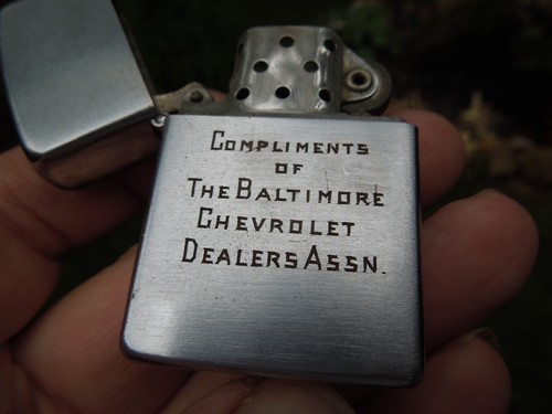 40er Jahre Zippo Feuerzeug 5 Barrel 16 Loch Pat. 2032695 Baltimore Chevrolet Dealers Assn - Bild 5 von 7
