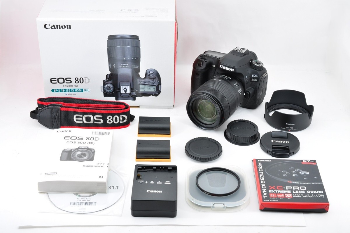 1yr Wty for US* SC:3.8K Canon EOS 80D + EF-S 18-135mm IS STM Lens