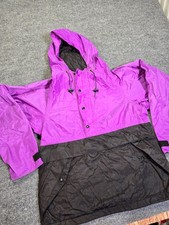 Vintage 90s REI Gore-Tex Anorak Pullover Jacket Purple Black Made in USA Size XS