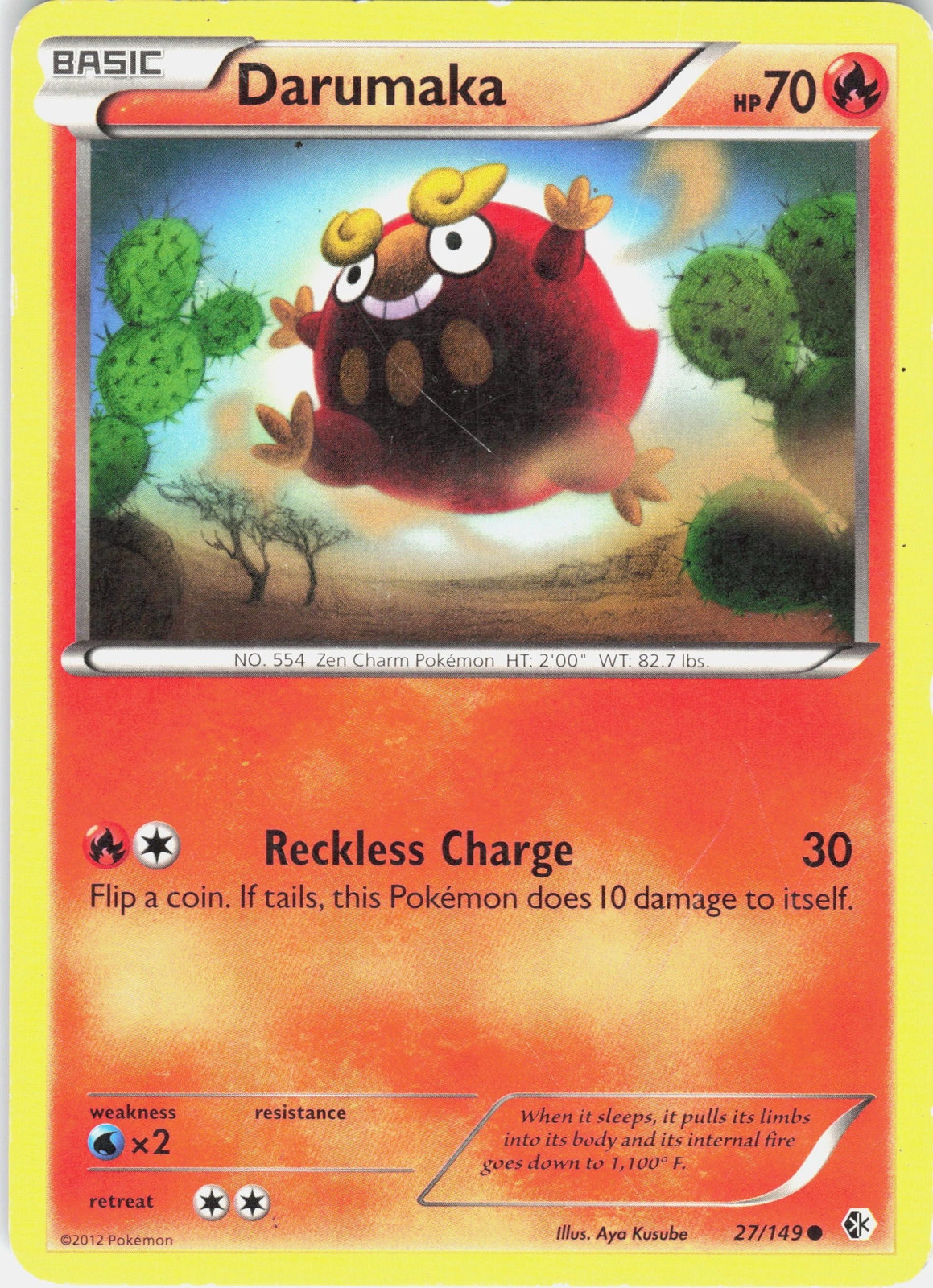 Darumaka 27/149 Boundaries Crossed Common MP Pokemon TCG