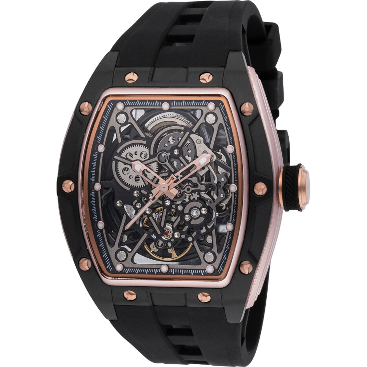 Invicta Men's Watch S1 Rally Automatic Skeleton Dial Black