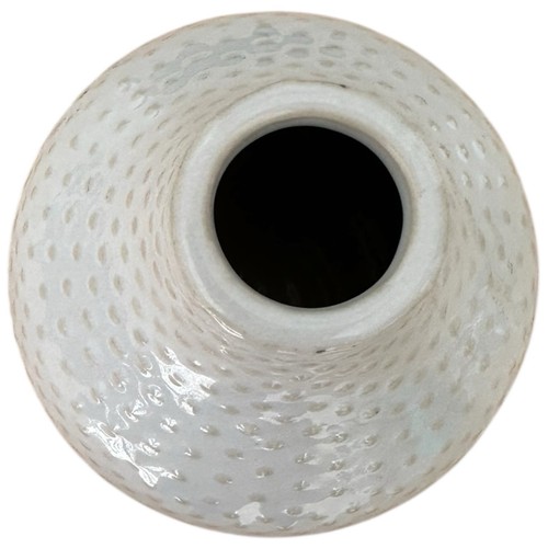 West Elm Bud Vase White Textured 7x3” Cream - Picture 6 of 12