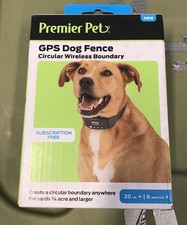 Premier Pet GPS Dog Fence Circular Wireless Boundary Collar 20lbs .  T 3 