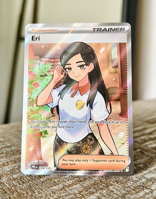 NEW NPokemon TCG Eri 136/131 Ultra Rare Prismatic Evolutions Full Art Card Holo