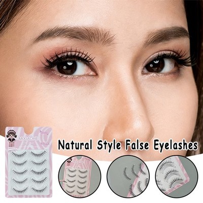 Whole-Piece False Eyelashes Korean Style Natural Realistic Daily Eye Decoration.