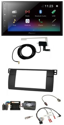 Pioneer DAB Steering Wheel Bluetooth 2DIN USB Car Stereo for BMW 3 Series E46 2001-2006 Pro