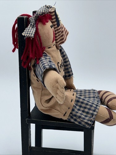 Muñeca de trapo Honey & Me de arte popular rara 2003 12"" de altura Americana Land That I Love" - Imagen 4 de 10