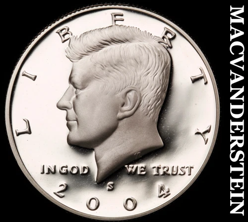 2004-S Silver Kennedy Half Dollar-Choice Gem Proof Lustrous No Reserve #i5889