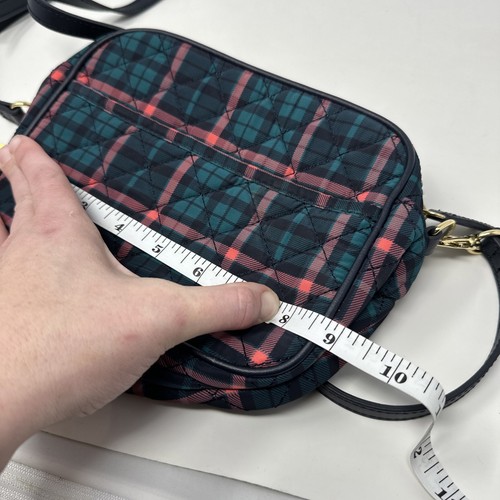Talbots Crossbody Bag Womens Blue Tartan Plaid Quilted Shoulder Purse - Picture 11 of 12