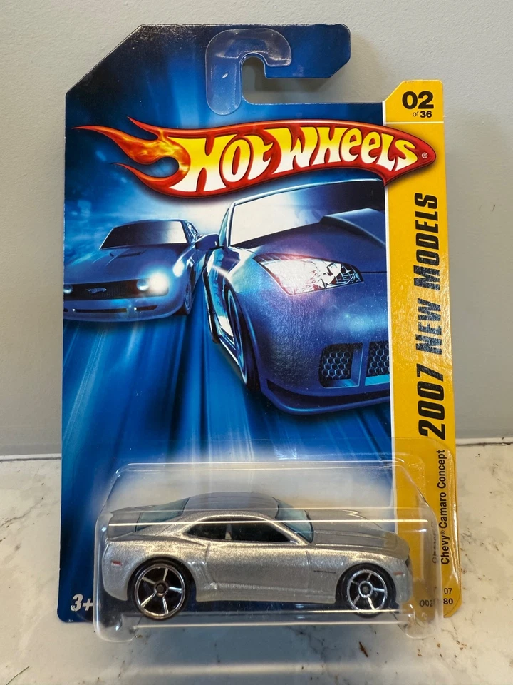 🔥3 Color Variations 2007 Hot Wheels #2 New Models 2/36 CHEVY CAMARO CONCEPT - Image 2 of 4