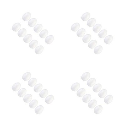  200 Stück Eier 5 cm weiß blanko Polystyrol glatte Eier DIY Malerei Handwerk