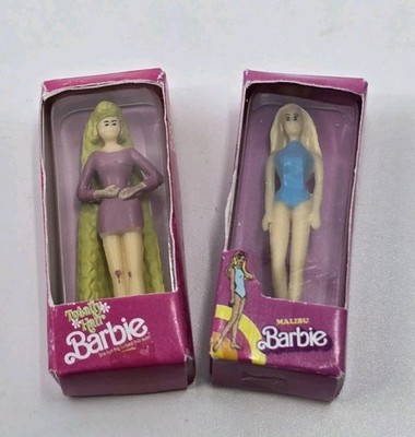 Micro Toy Box Series 1 Malibu Barbie + Totally Hair Barbie Miniature Mini Doll