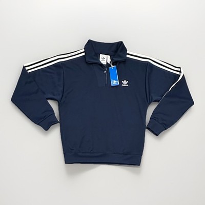 Adidas Funnel Neck Track Top 1/4 Zip Pullover - Night Indigo - Men's Small *NEW*