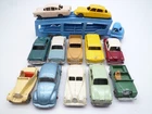 VINTAGE MOKO LESNEY A2 CAR TRANSPORTER & 12 CARS: FORD MG JAGUAR VW CRESTA 1950s