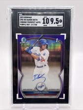 2023 1st Bowman Chrome #CPA-DK Damon Keith Auto Purple Refractor /250 SGC 9.5