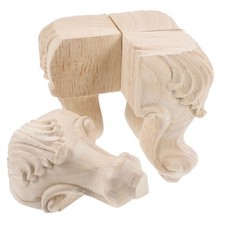4 Pcs Wooden Furniture Legs Replacement Feet Sofa Chair Dresser Cabinet 4 Inch