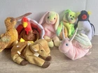 lot of 7 TY beanie babies NO TAGS 90’s Vintage