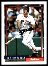 Tom Brunansky 1992 Topps #296 Boston Red Sox MLB READ FREE SHIPPING AutographDen