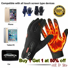 Thermal Windproof Waterproof Winter Gloves Touch Screen Warm Mittens Men Women