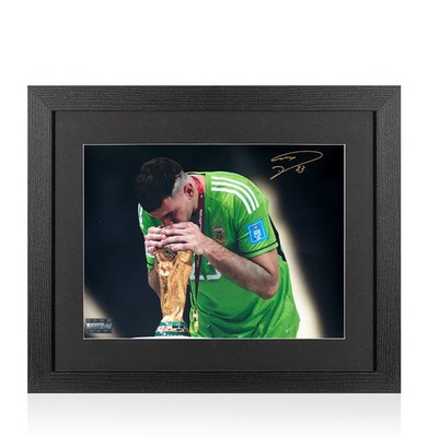 Emiliano Martinez Signed Argentina 2022 World Cup Photo Framed