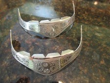 Silverplate Metal Cowboy Western Boot Toe or Heel Tips BRAND NEW