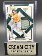 2025 National Treasures #TT-MN Myles Naylor Treasured Threads Relic /99 A’s (RC)
