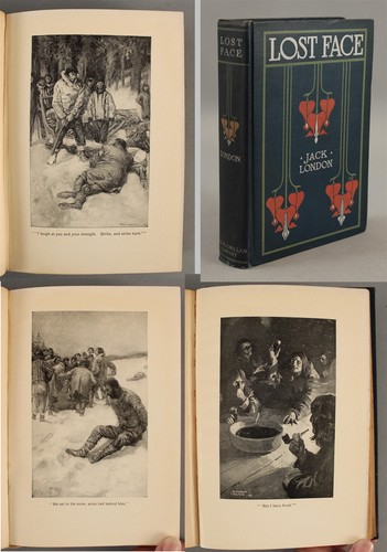 Antique LOST FACE 1st Ed & Printing JACK LONDON Book Illustrated Yukon Gold Rush