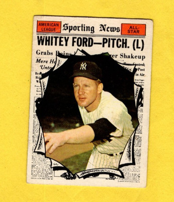 1961 Topps Whitey Ford All Star #586 New York Yankees G/VG FREE SHIPPING