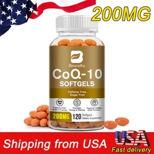 CoQ-10 CoEnzyme Q-10 200mg Support Heart Health,High Potency 120 Capsules