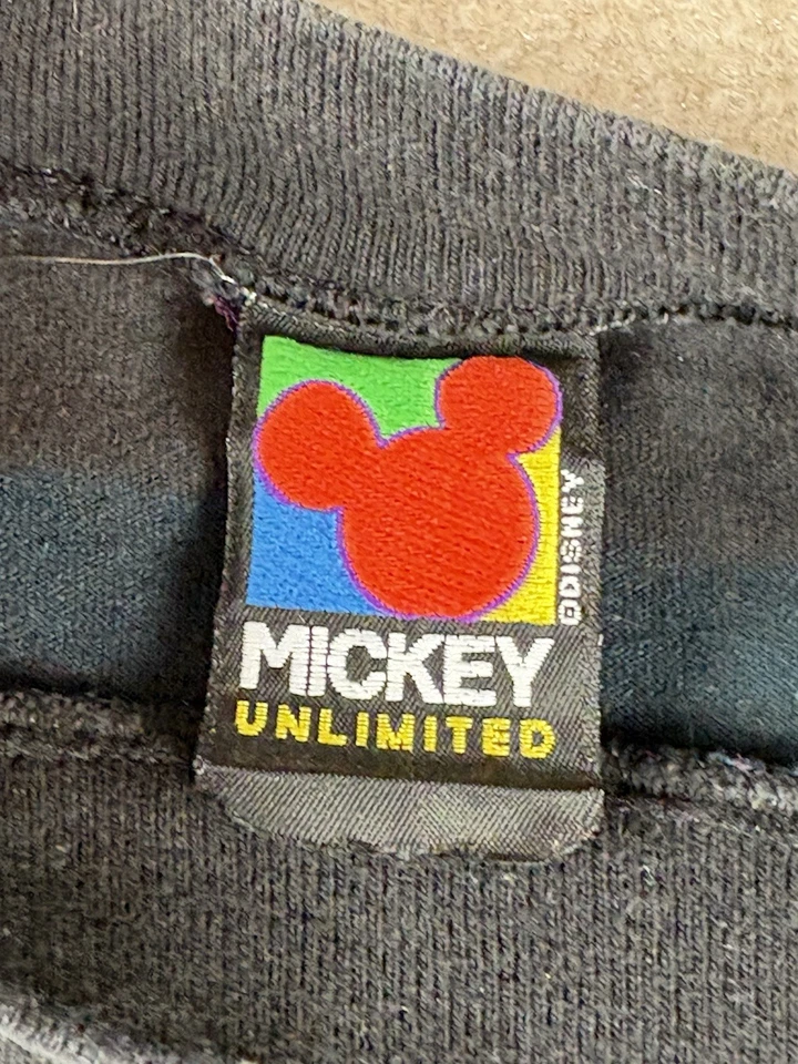 ¿De colección Mickey Unlimited Mouse Disney Hombres Grande? "Camiseta a rayas 21,5"" azul negro" Foto 3 de 4