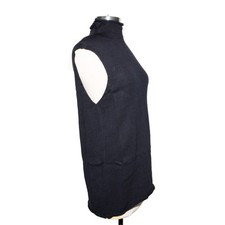 BARE by Charlie Holiday 100% Cotton Black Knit Size S Sleeveless The Knit Tunic