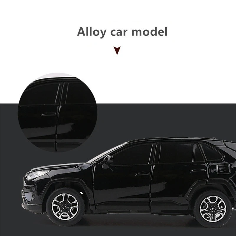 1:32 Toyota RAV4 Alloy Diecast SUV Model Sports Car Sound Light Kids Gift Toys - Image 2 of 4