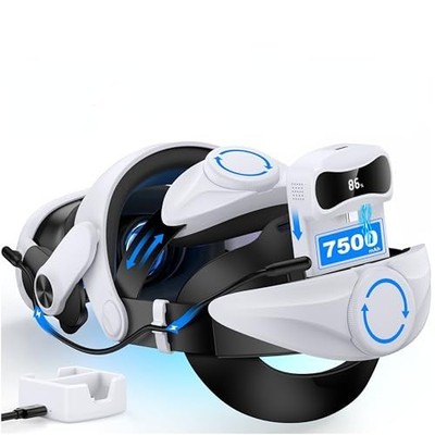 Comfort Battery Head Strap for Quest 3/Quest 3S/ Quest 2, 7500mAh Battery Pack