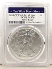 2025-(W) American Silver Eagle FIRST DAY PCGS MS70 971543.70/51060752
