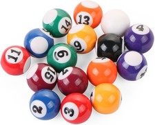 16-Piece Mini Billiard Balls Set   25Mm 0.98" Small Pool Balls for Table Games