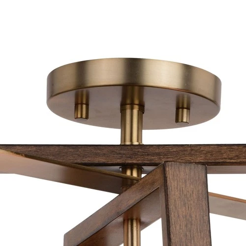 Dunning 2-Light Semi-Flush Mount in Transitional and Rectangular Style 11 Inch - Picture 9 of 9