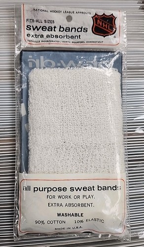 Vintage NHL Toronto Maple Leafs Wrist Sweat Bands Terry Cloth NOS - Picture 2 of 2