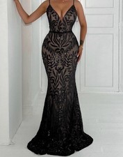 Vestido Gala Black/Combo Women's Size Small Dress Sleeveless Like A New