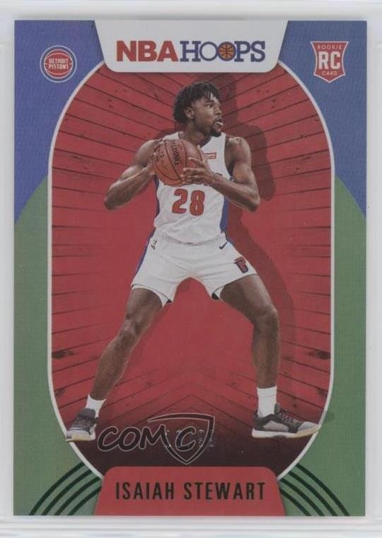2020-21 Panini NBA Hoops Green 10/99 Isaiah Stewart #233 0b7z