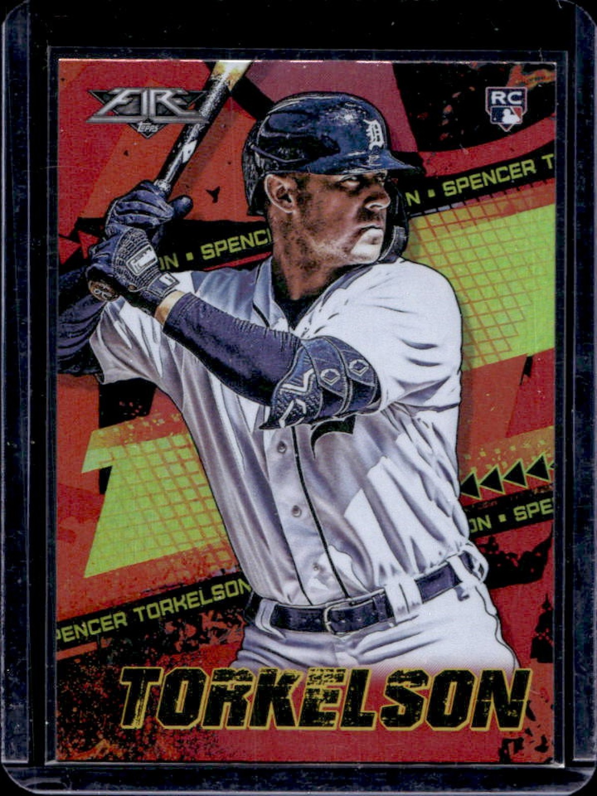 2022 Topps Fire Spencer Torkelson RC Flame Rookie #111 Tigers