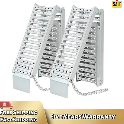 1500LBS Steel Loading Ramps, Protable Folding Ramps ATV Pickup Trucks Lawn Mower