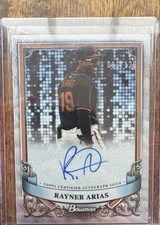 2024 Bowman Sterling - Prospect Autographs Rayner Arias - Wave Refractor #/125