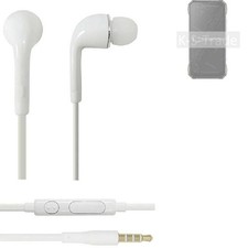 Headphones for Doogee S89 Pro headset in ear plug white