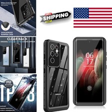 360 Full Body Case for Samsung Galaxy S21 Ultra Black Waterproof Shock Absorbent