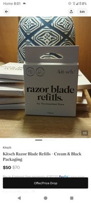 Kitsch razor refills (10 blades per pack, 14 packs) 