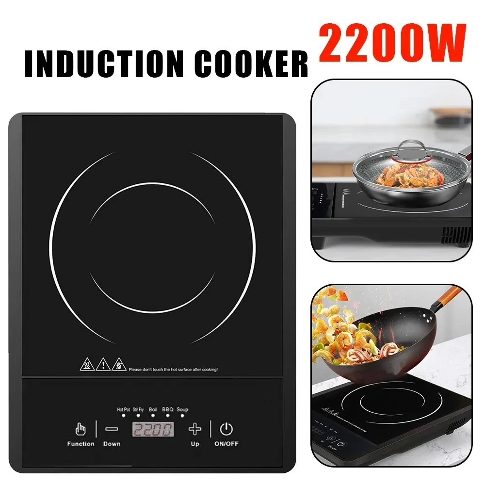 2200W Electric Induction portable Induction Cooktop English Keypad Panel With 5