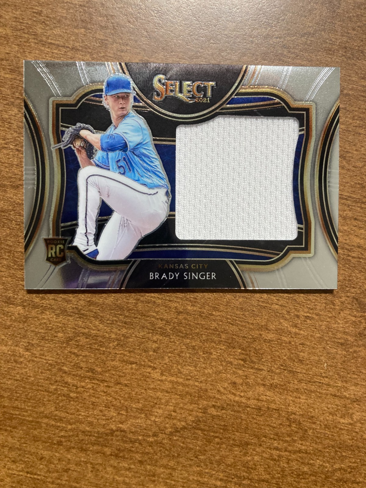 2021 Panini Select - Horizontal Rookie Jumbo Swatches Brady Singer #HRJS-BS Holo Prizm /150 (MEM, RC)