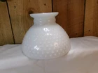 Vintage Hobnail White Milk Glass Lamp Shade 8" Fitter